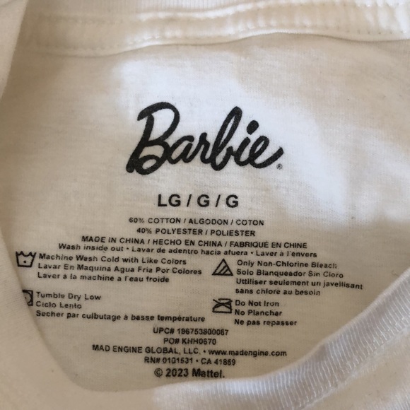 Barbie Tee  size Large NWOT - Picture 2 of 5